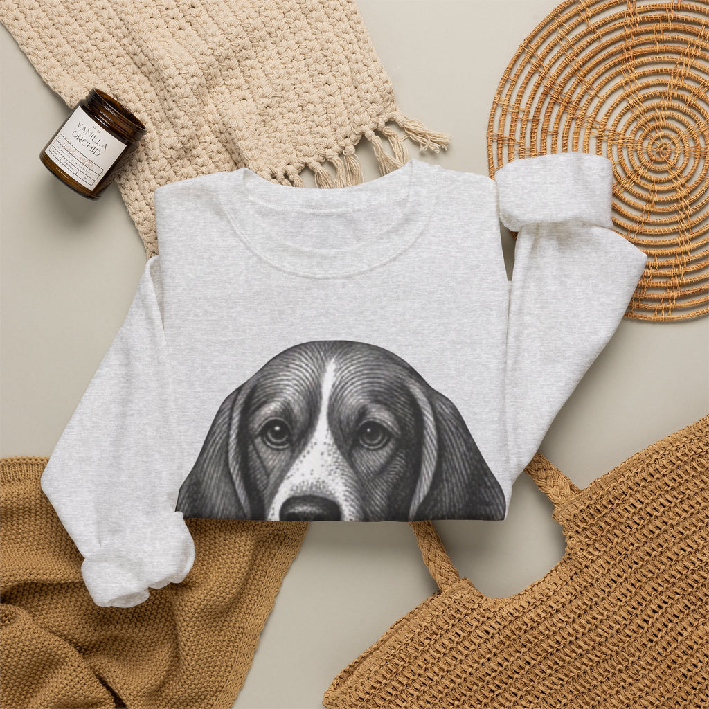 Beagle Holding Hat Crewneck Sweatshirt