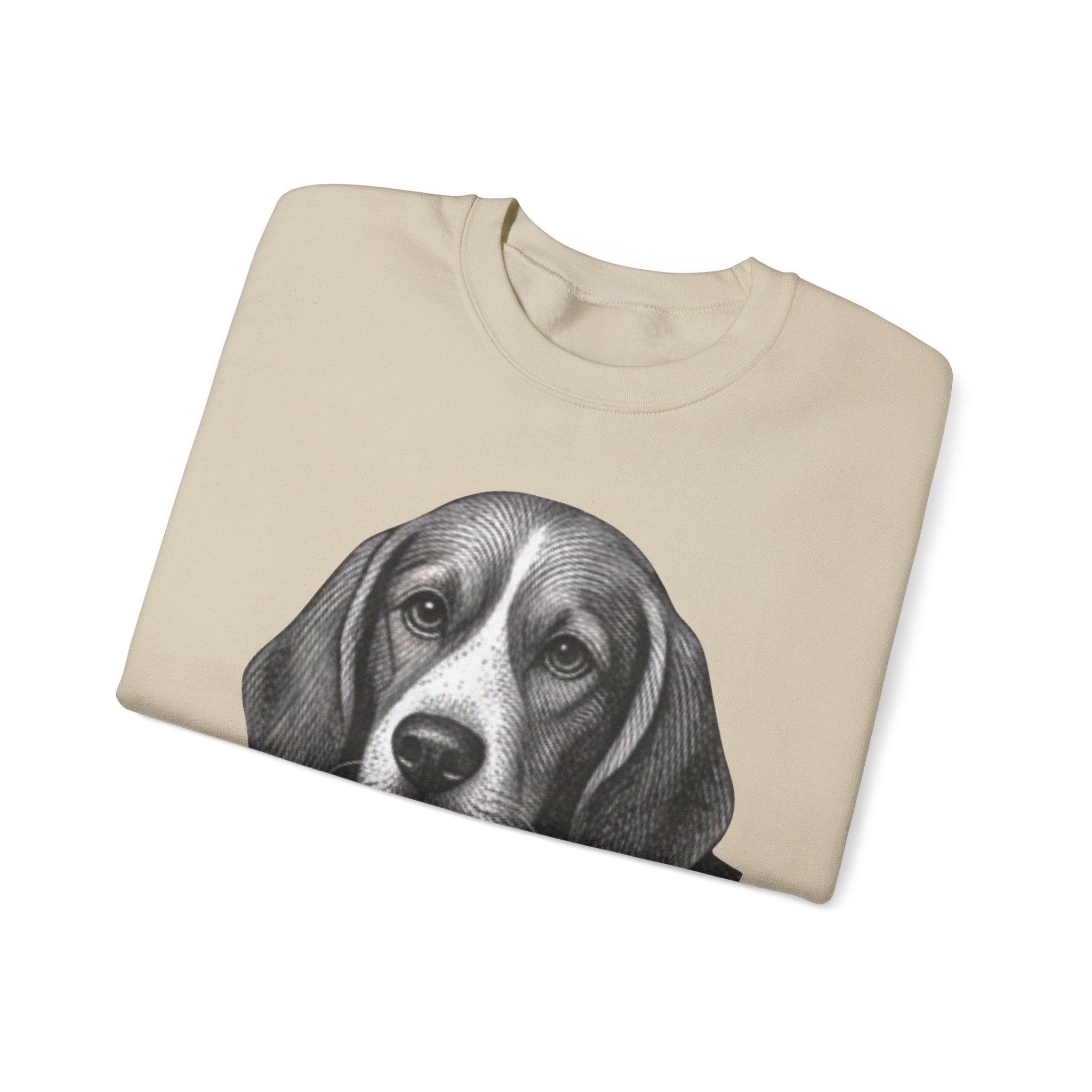 Beagle Holding Hat Crewneck Sweatshirt