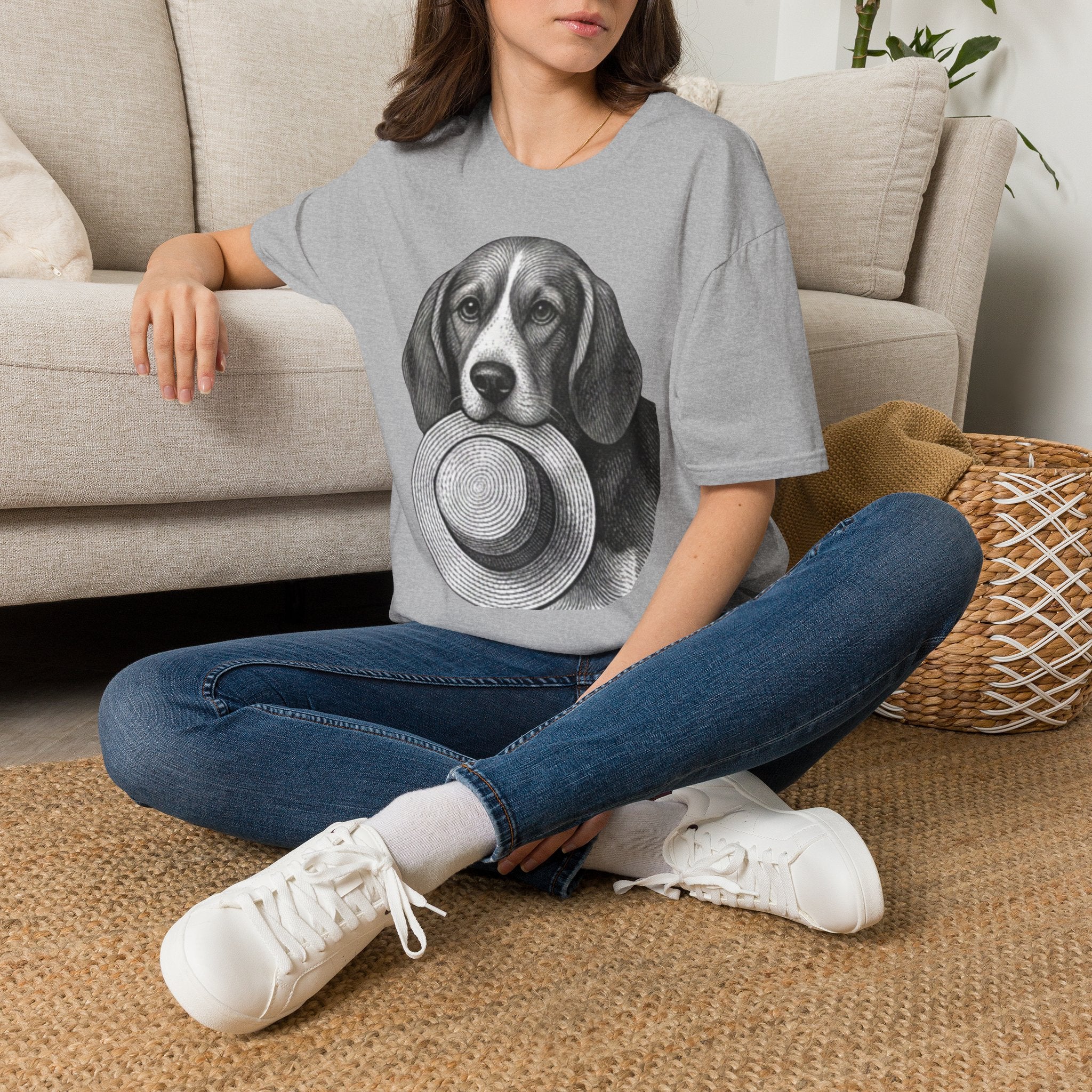 Beagle Portrait T-Shirt — Realistic Dog Face Tee for Dog Lovers