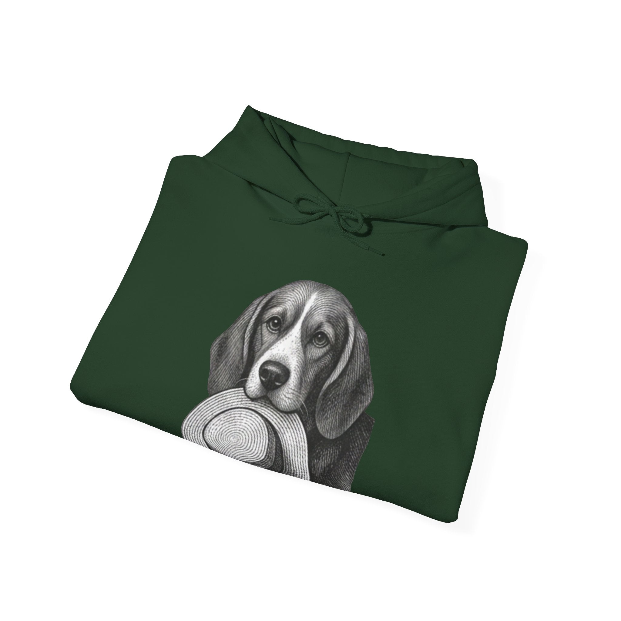 Beagle with Hat Hoodie – Cute Dog Illustration Pullover