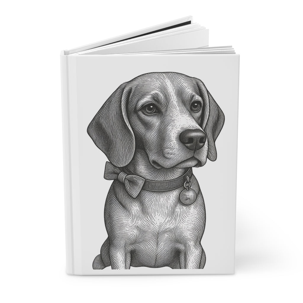 Beagle Portrait Hardcover Journal — Lined Notebook for Dog Lovers