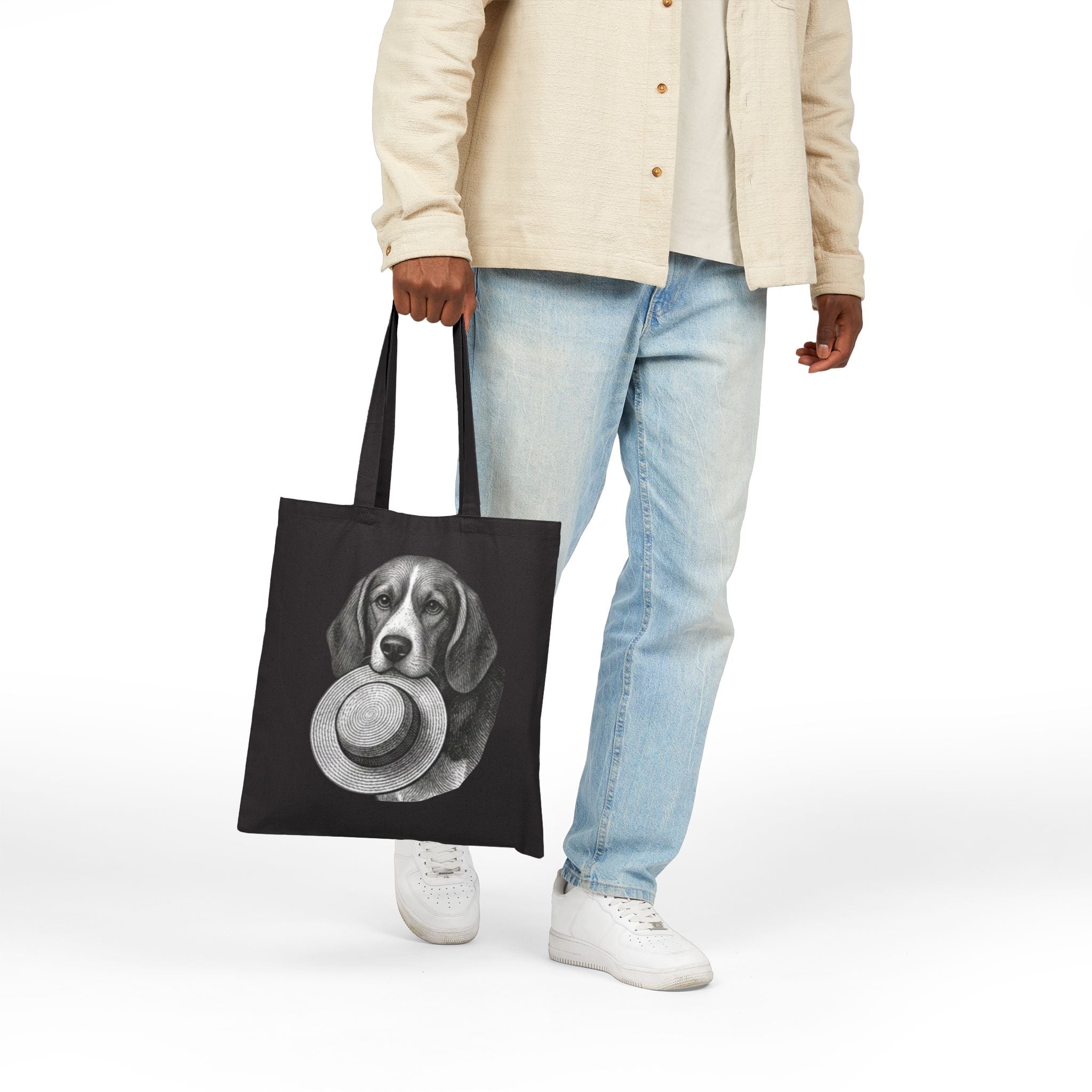 Beagle Tote Bag — Fergus the Hat Thief