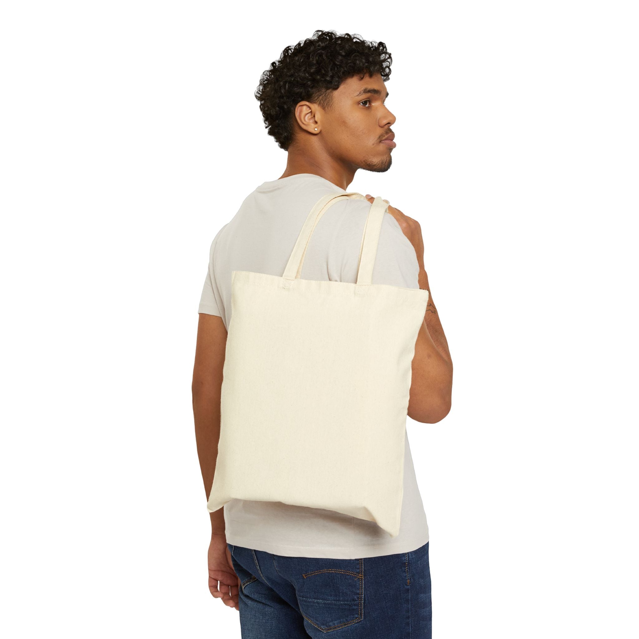 Beagle Holding Straw Hat Tote Bag — Vintage Dog Canvas Tote